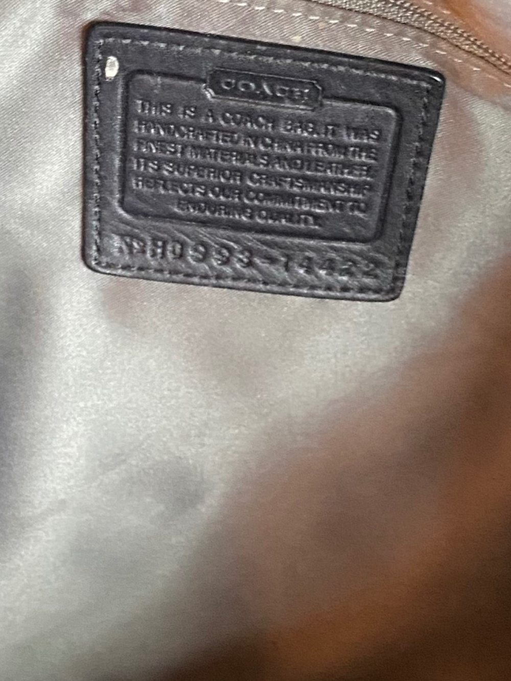 Vintage Coach Logo Black & Gray Satchel - Picture 7 of 8